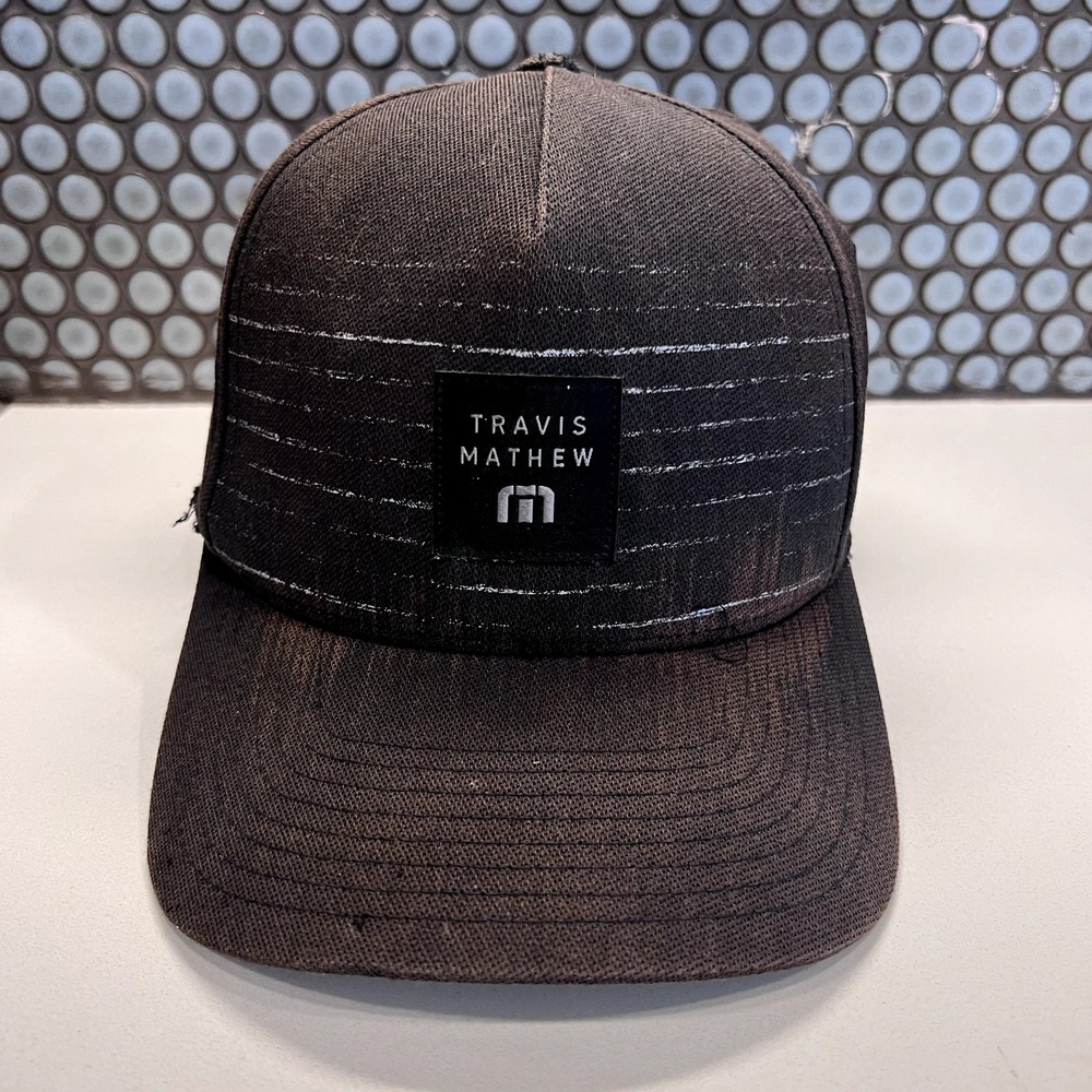Travis Mathew Hat Cap Fitted Adult Medium Black Golf Golfer Casual Mens